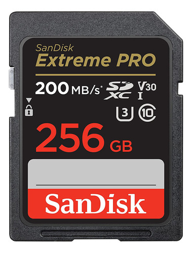 Cartão De Memória Sandisk 256gb Extreme Pro Cartão Sd 200mbs