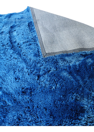 Alfombra Shaggy Deluxe 1,50 X 1,90 Calidad Y Confort Real 1.9 M 1.5 M Lisa Azul