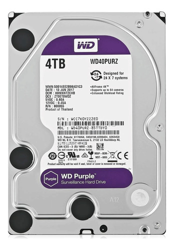 Disco Duro 4tb Western Digital Purple Wd43purz Dvr Camaras 