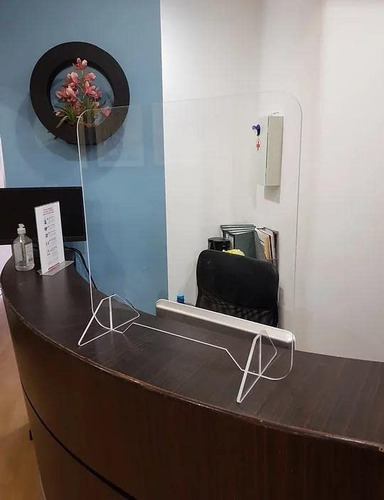 Mampara Protectora De Acrílico Para Escritorio 100cmx 60 Cm
