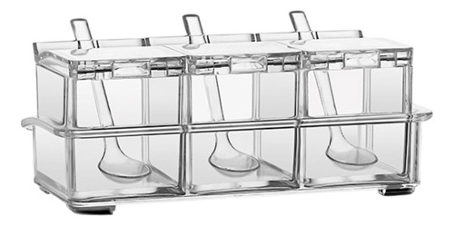 Caja De Condimento Transparente Juego De Cocina