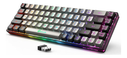 Geodmaer 65% Teclado Inalámbrico Para Juegos, Teclado De Jue