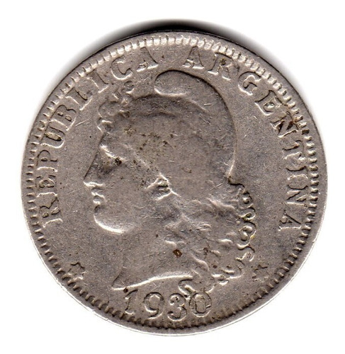 Moneda Argentina Niquel 20 Centavos 1930