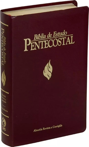 Imagem 1 de 5 de Bíblia De Estudo Pentecostal Cpad Grande Vinho Luxo