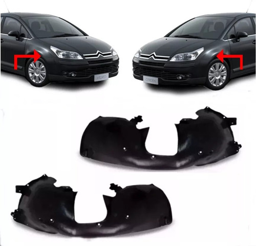 Imagem 4 de 4 de Kit Defletor + Par De Parabarro C4 2007 A 2011 + 30 Presilha