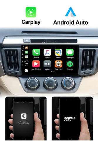 Central Multimídia Android Toyota Rav4 2013-19 8/core 10p 4g