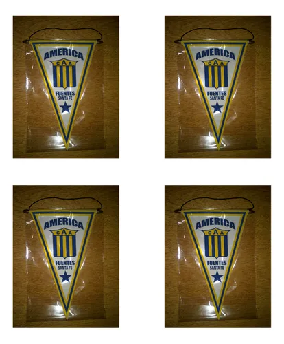 Banderin 37cm Paño Club America Fuentes Santa Fe