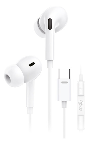 Audífonos In Ear Wired Type-c M/libre Blanco Mlab 08977