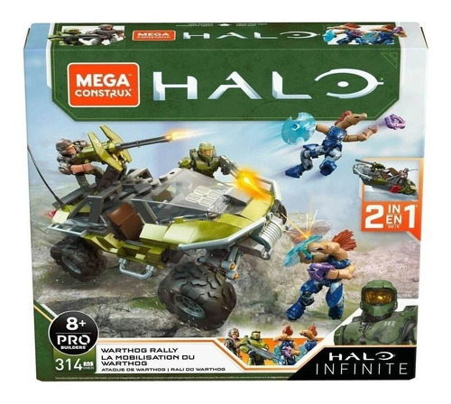 Set de construcción Mega Construx Halo Warthog Rally 314 piezas  en  caja