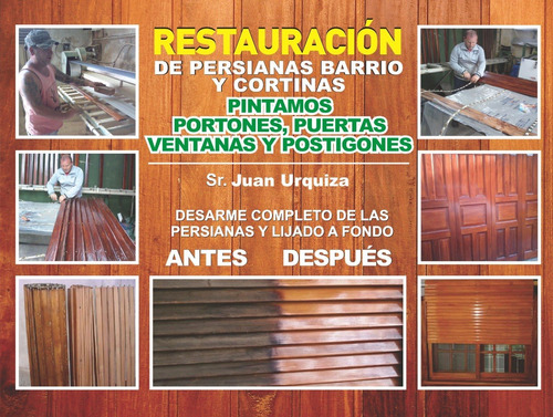  Restauración!! De Persiana Barrio Y Postigones 