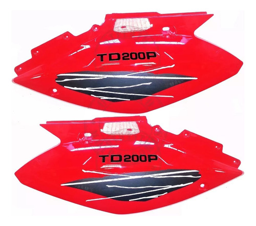 Juego Cachas Bajo Asiento Mondial Enduro Td 200 P Rojo