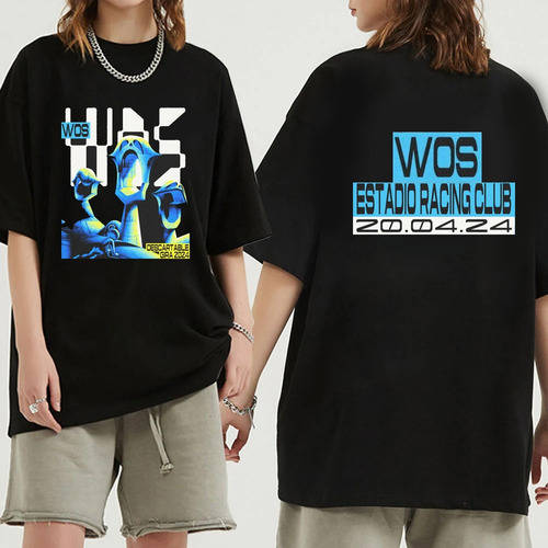 Wos - Remera Oversize Unisex- Racing Rap Hip Hop Descartable