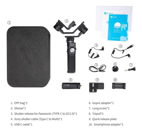 Estabilizador Feiyutech G6 Max, 3 Ejes