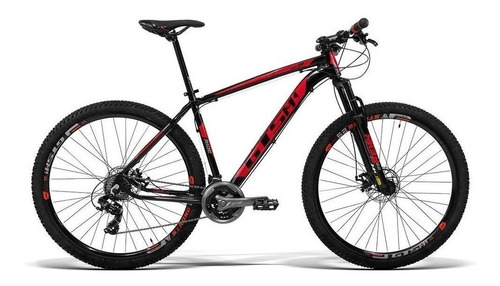 Bicicleta  urbana GTSM1 Ride New aro 29 17" 27v freios de disco hidráulico câmbios GTSM1 cor preto/vermelho