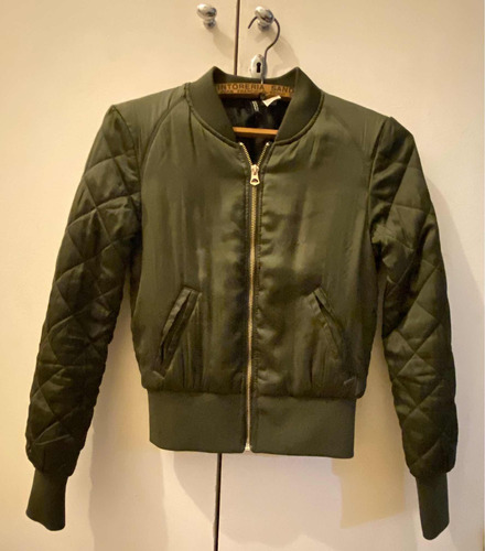 Campera Bomber Hym Verde Talle Xs/32