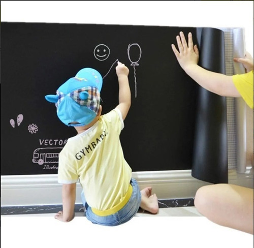 Adesivo Para Escrever Com Giz 2,5m X 50cm Cor Preto Fosco Vinílico