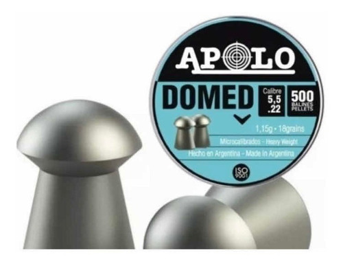 Lata 1000 Postones Apolo Domed 5,5 Mm Caza