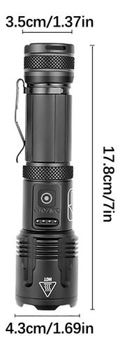 Linterna Potente Recargable Xhp70 De 5 Modos Con Pen Chuck S