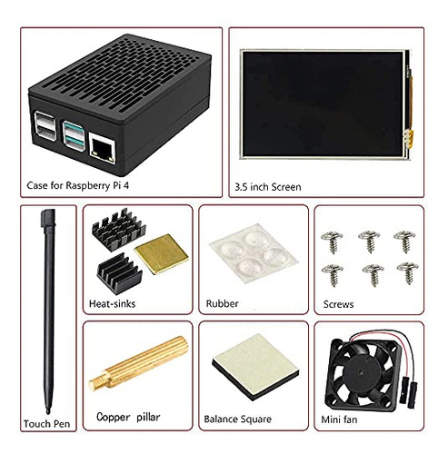 Para Raspberry Pi 4, Pantalla Táctil Tft De 3,5 Pulgadas Con
