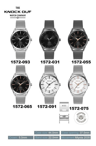 Reloj Knock Out Malla Tejida Hombre Art 1572 Novedad!