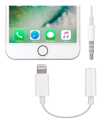 Imagen 7 de 8 de Adaptador iPhone Auriculares Lightning Plug 3.5mm Ultimo Ios