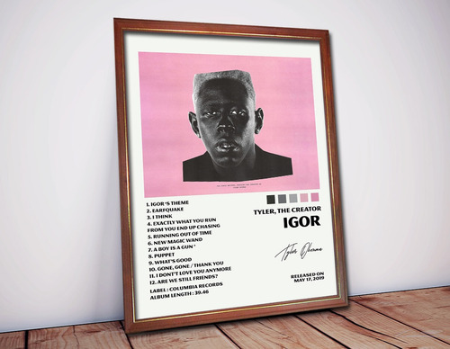 Tyler The Creator Poster Igor  En Cuadro Para Colgar 