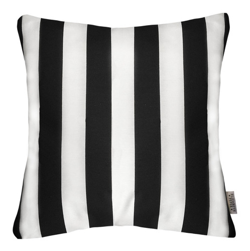 Cojín Decorativo Diseño Blanco Y Negro 50x50 Cm Con Relleno