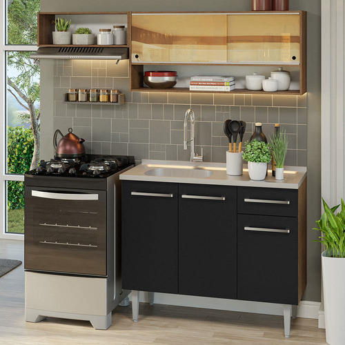 Cocina Integral Completa Modular Madesa Emilly 165cm Mn 01
