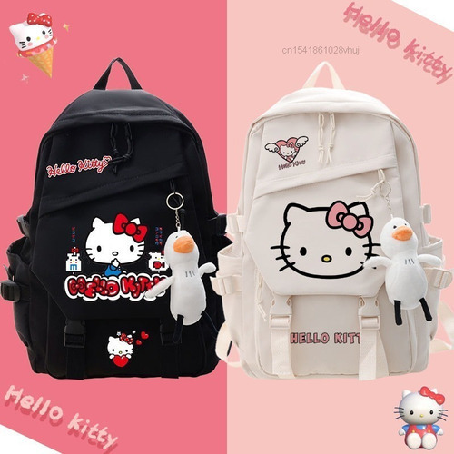 Bolsas De Gran Capacidad Y2k Cute Sanrio Hello Kitty Backpac Color 001 Diseño De La Tela 001