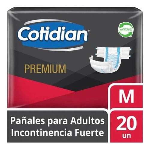 Pañales Adulto Cotidian Premium Talla M 20pañales