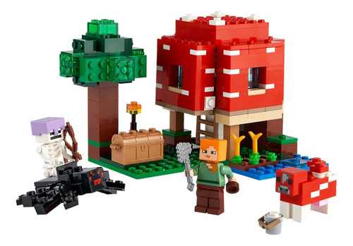 Set De Construcción Lego Minecraft 21179 La Casa Champiñón 