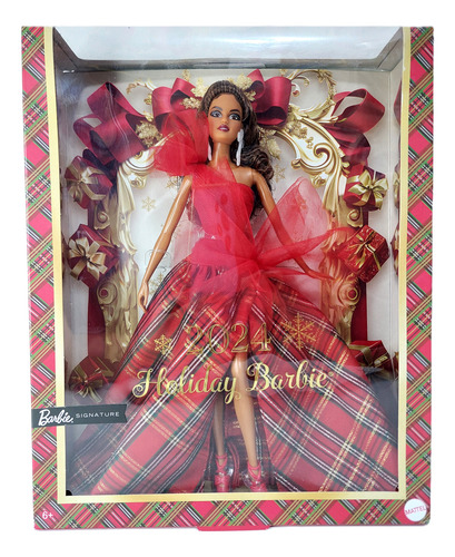 Barbie Signature - Holiday Doll 2024 Castaño - Muñeca Mattel (Usado)