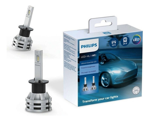 Kit Lamparas Cree Led H1 Philips 6500k 12v 24v 19w Disipador