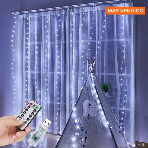 Cortinas Serie Luces Decorativas Usb 8 Modelo (cool White)