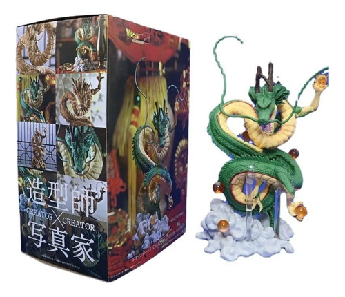 Estatua de dragón de Shenlong con esferas, figura de Dragon Ball, 21 cm