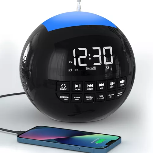 Radio Reloj Despertador Digital Fm, Altavoz Bluetooth De 7 C