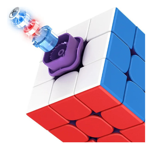 Cubo Rubik Magnetico Moyu Super Rs3m Purpura