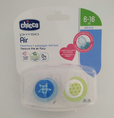 Pack 2 Chupetes Ultra Liviano Physio Light 6 A 16m Chicco