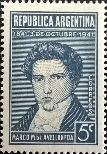 Argentina, Sello Gj 851 M. M. De Avellaneda 1941 Mint L13753