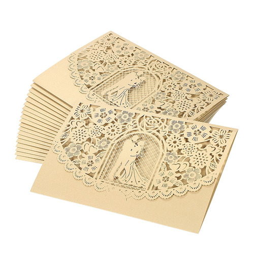 Imagem 1 de 6 de Laser Papel Da Pérola Cobertura Convite Cartão Casamento Con