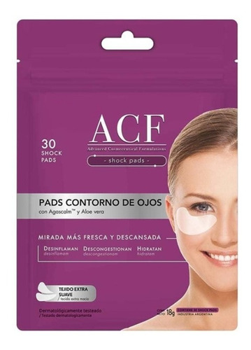 Acf Mascara Facial 30 Shock Pads Contorno Ojos Descongestiva