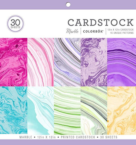 Colorbok 71876b Cartulina Papel De Pista De Mármol, 12  X 12