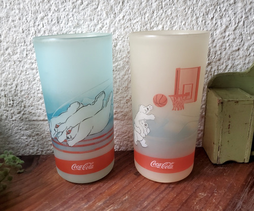 Vasos Coca Cola Oso Polar Deportes Vintage (x2)