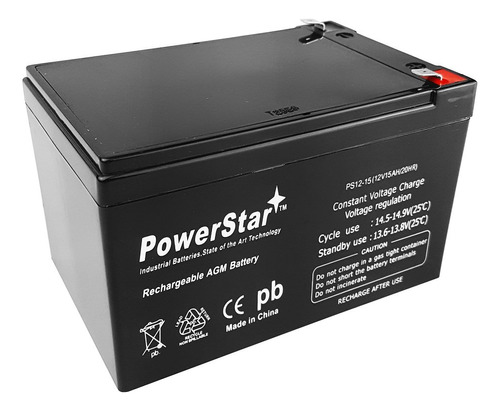 Powerstar  12 v 15 ah Sla Bateria Para Little Tikes  h2  2