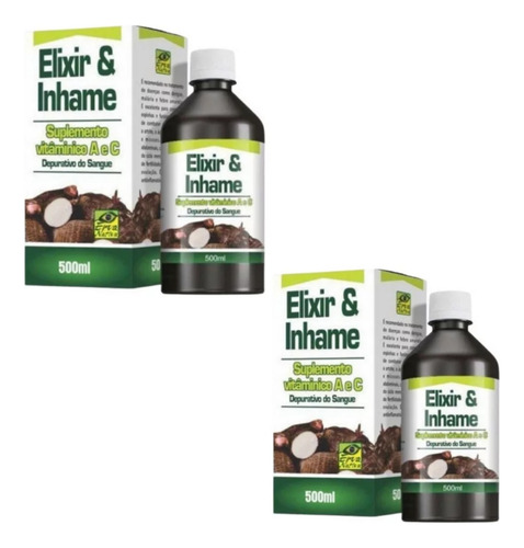 Elixir E Inhame Natural Com Vitamina A E C Cólicas Diurético