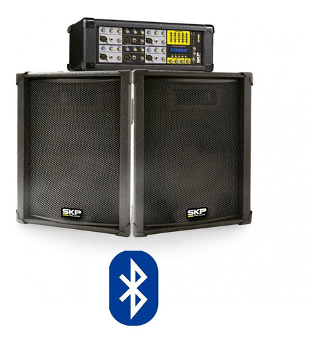 Combo 6 Skp Bluetooth + 2 Bafles De 12 PuLG + 200w Rms + Usb