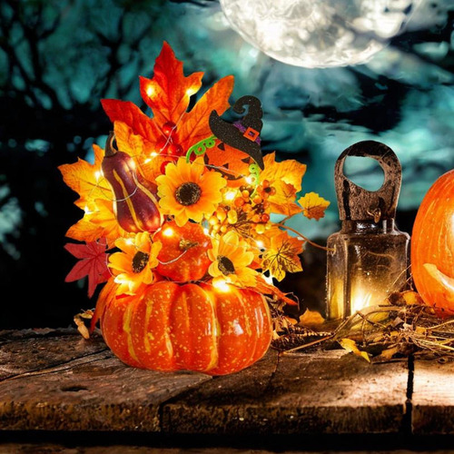 Para Abóbora De Halloween, Ornamento De Abóbora Artificial,