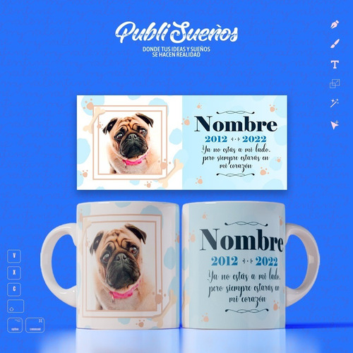 Imagen 5 de 10 de Plantillas Funebres Perritos / Cod0133