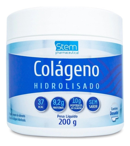 Colágeno Hidrolisado Stem Pharmaceutical - 200g Sabor Sem sabor