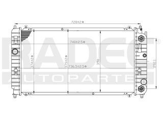 Radiador Chevrolet Malibu 1997-1998-1999 L4/v6 2.4/3.4l Auto